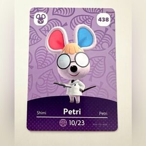 Nintendo Petri #438  Animal Crossing Series 5 amiibo Card